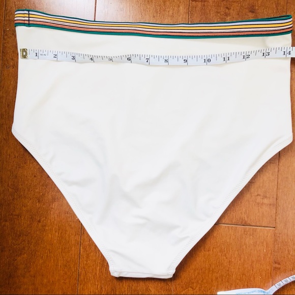 NWT Madewell Rainbow-Trimmed High-Waisted Bikini M - Picture 8 of 9